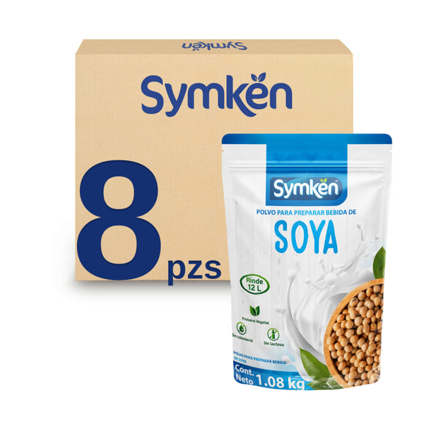 Caja de 8 Piezas Symkën Soya Natural Bolsa 1,080 g