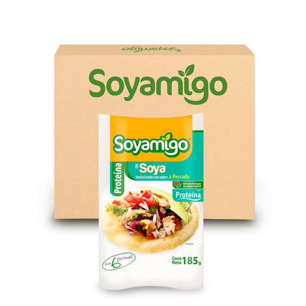 Caja de 24 Piezas Soyamigo Soya sabor Pescado 185 g