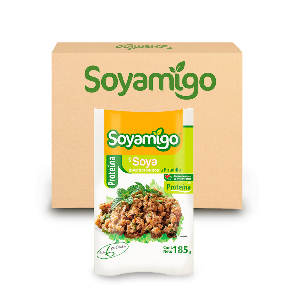 Caja de 24 Piezas Soyamigo Soya sabor Picadillo 185 g
