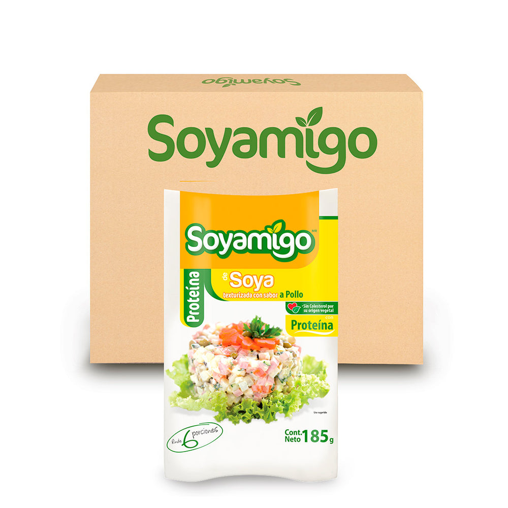 Caja de 24 Piezas Soyamigo Soya sabor Pollo 185 g