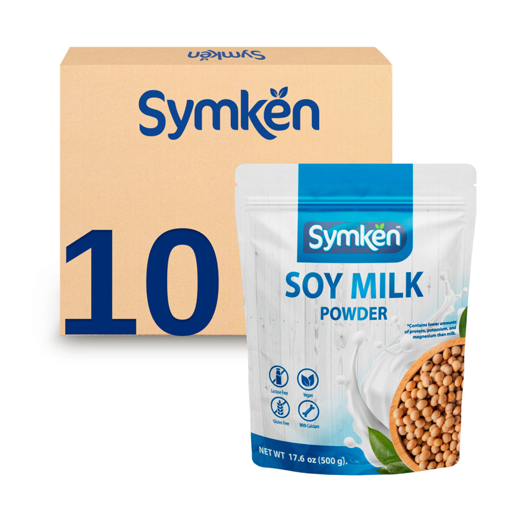 Caja de 10 Piezas Symkën Soya Natural Sin Azúcar Bolsa 500 g
